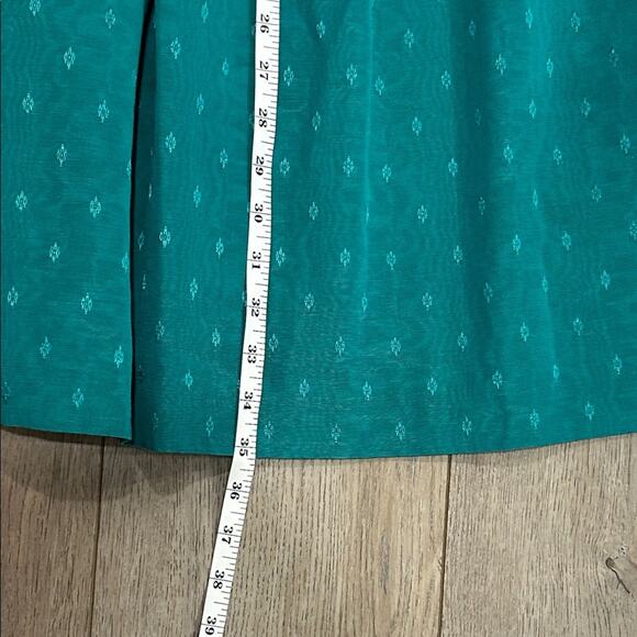 Talbots Women’s Vintage Teal Blue Maxi Victorian Fitted Waist Skirt Size 12 - Picture 11 of 11